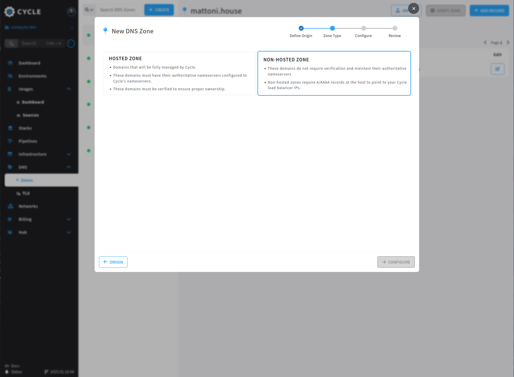 Configure DNS Zone