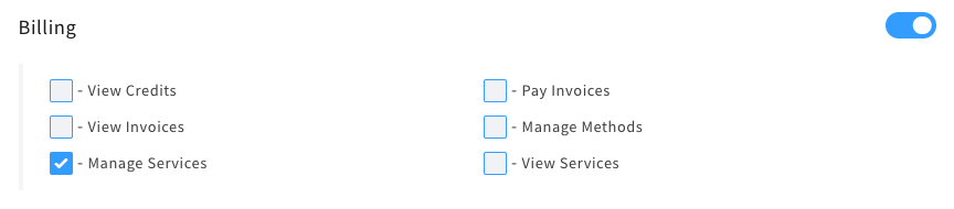 manage services capability