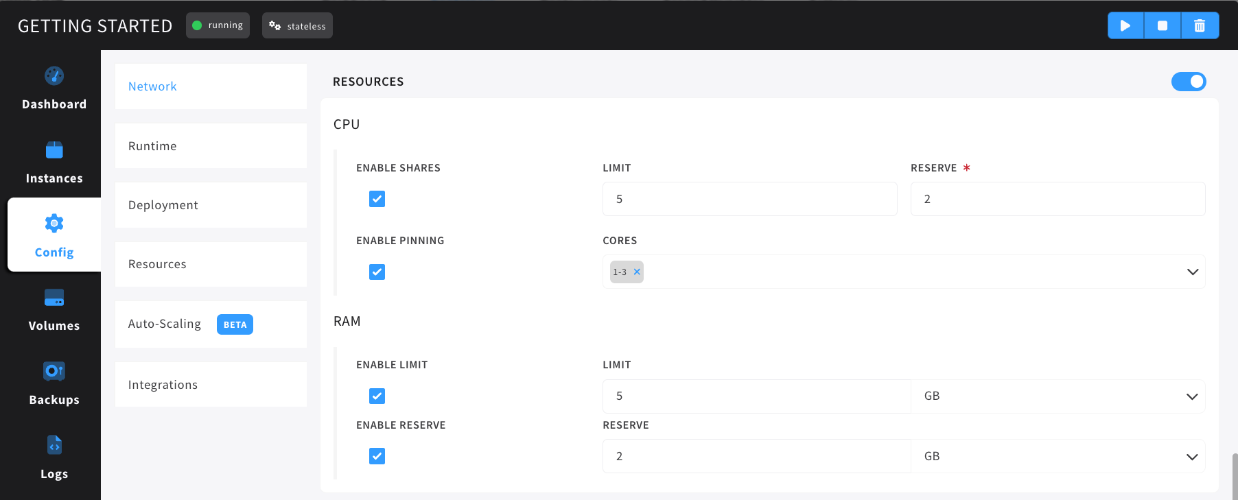 container resources