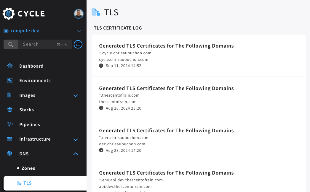 TLS navigation