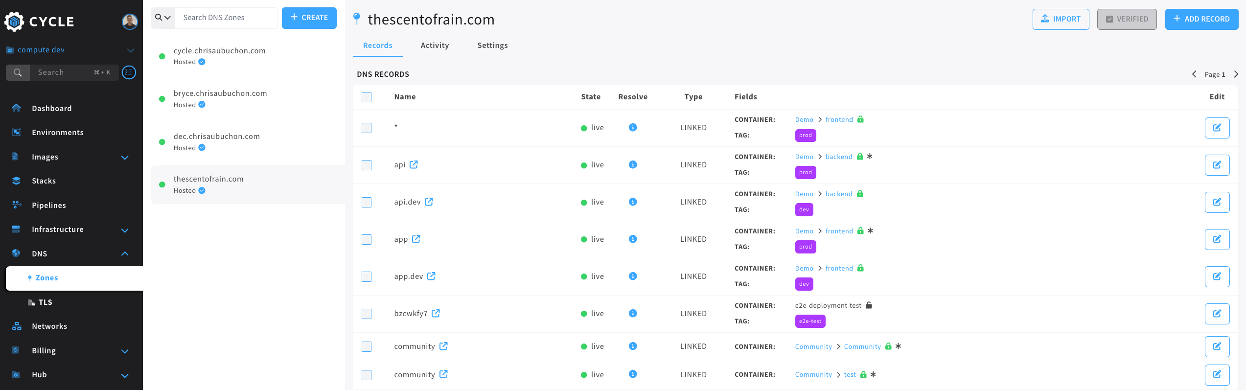 dns zone navigation