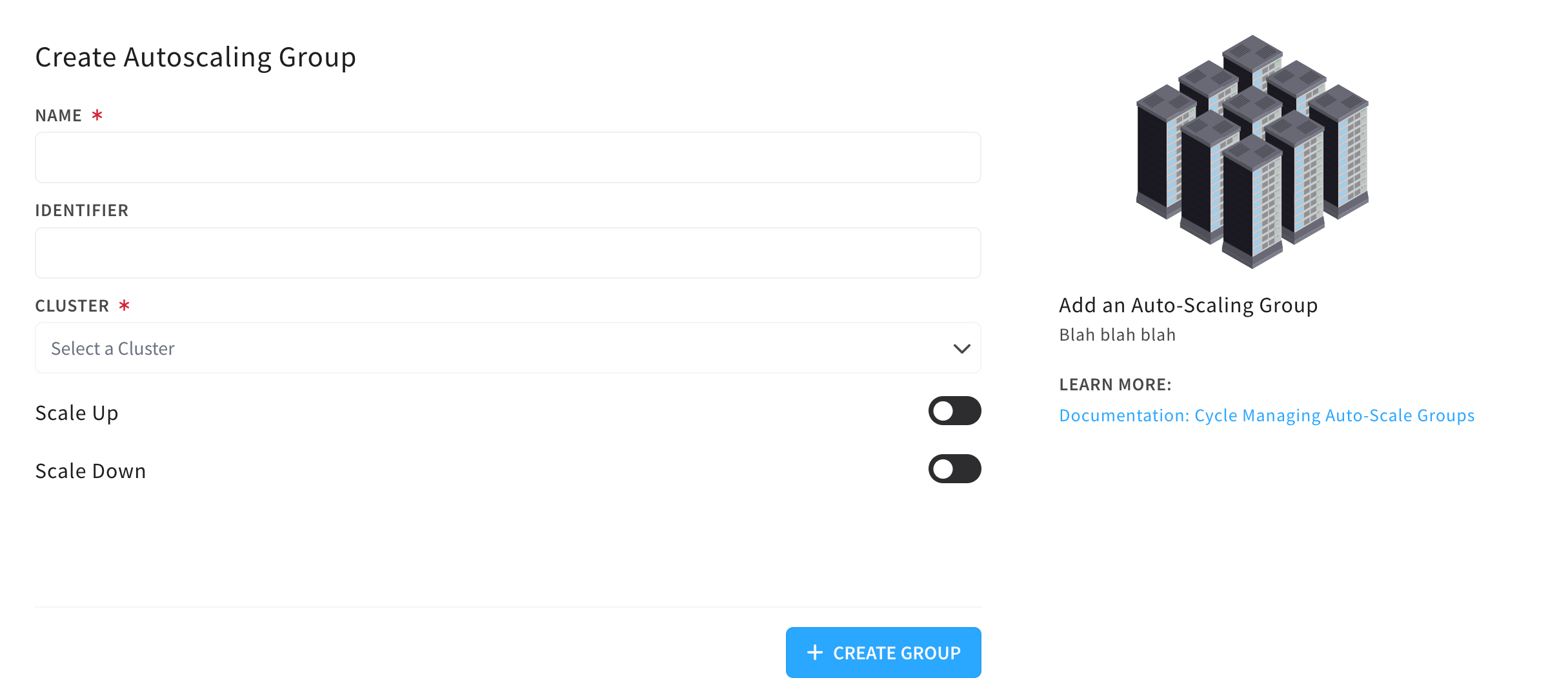 Auto-Scaling Create Form