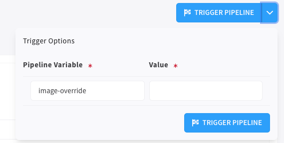 pipeline variable dropdown